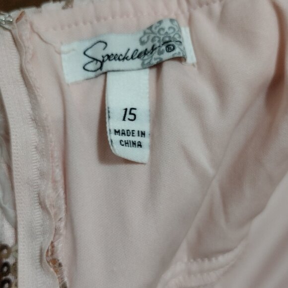 **Never worn** - Strapless Long Sequin Pleated Gown - Blush - Picture 4 of 5